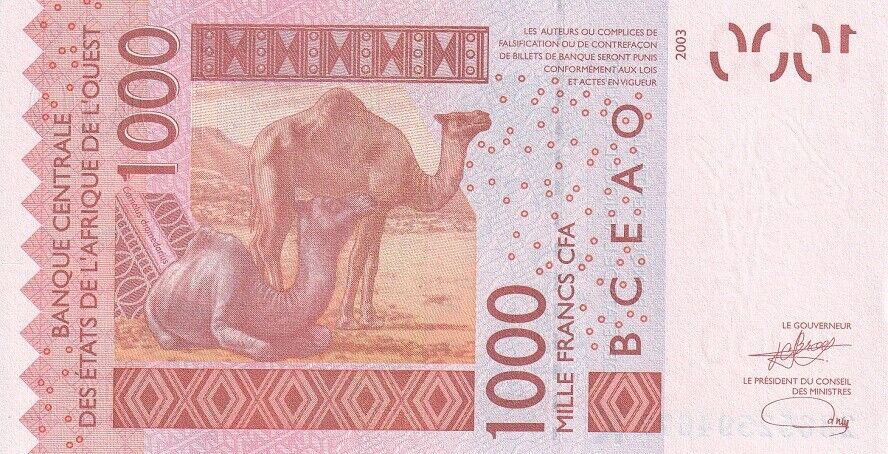 West African States Senegal 1000 Francs 2023 P 715 K UNC
