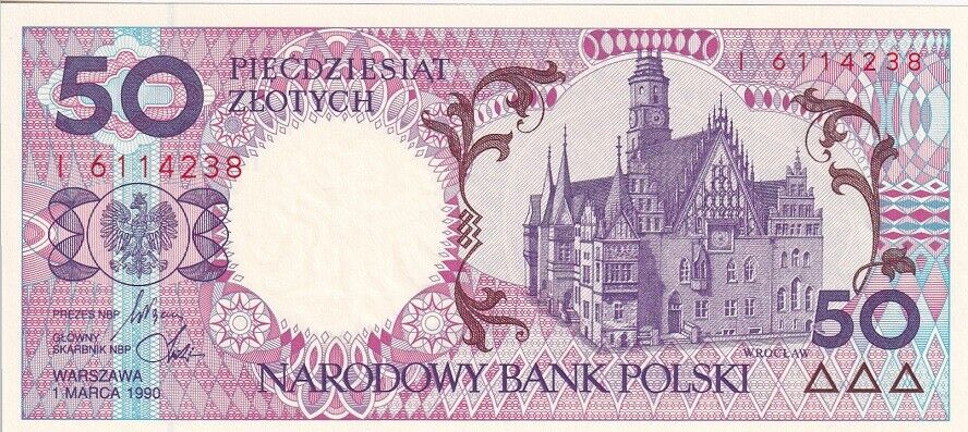 Poland 50 Zlotych 1990 P 169 b UNC