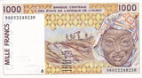 WEST AFRICAN STATES IVORY COAST 1000 FRANCS 1998 P 111 Ah UNC