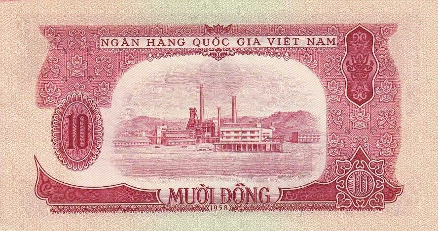 Vietnam 10 Dong 1958 P 74 a AUnc