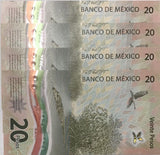 Mexico Set 4 PCS 20 Pesos 4 Different Sign 2022 P W132 UNC