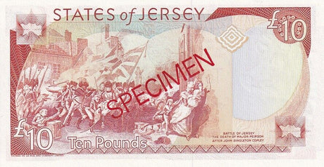 Jersey 10 Pound ND 1993 P 22 s SPECIMEN UNC