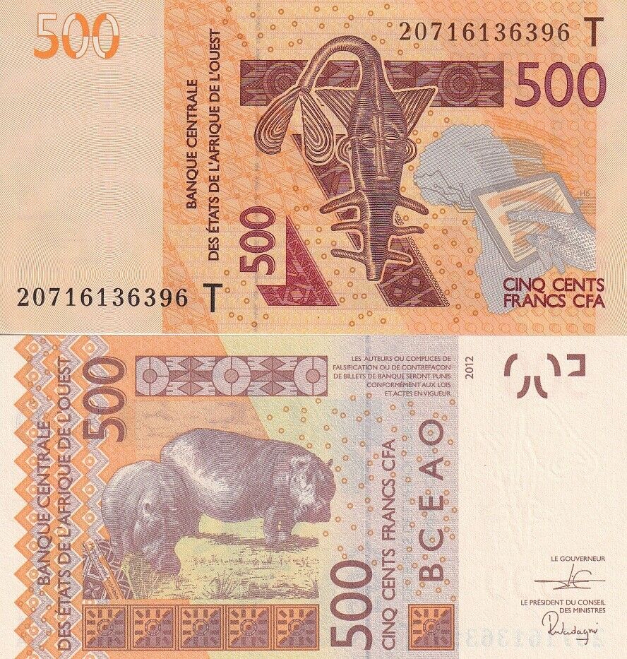 West African States Togo 500 Francs 2020 P 819 T UNC