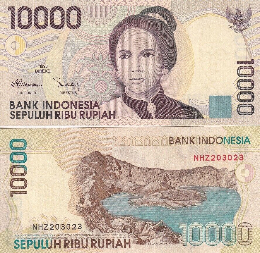 Indonesia 10000 Rupiah 1998/2003 P 137 f AUnc
