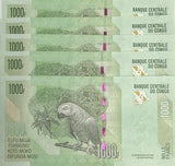Congo 1000 Francs 2020 P 101 c UNC LOT 5 PCS