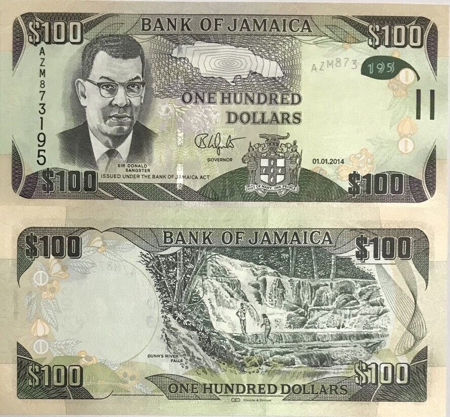 Jamaica 100 Dollars 2014 P 95 a UNC