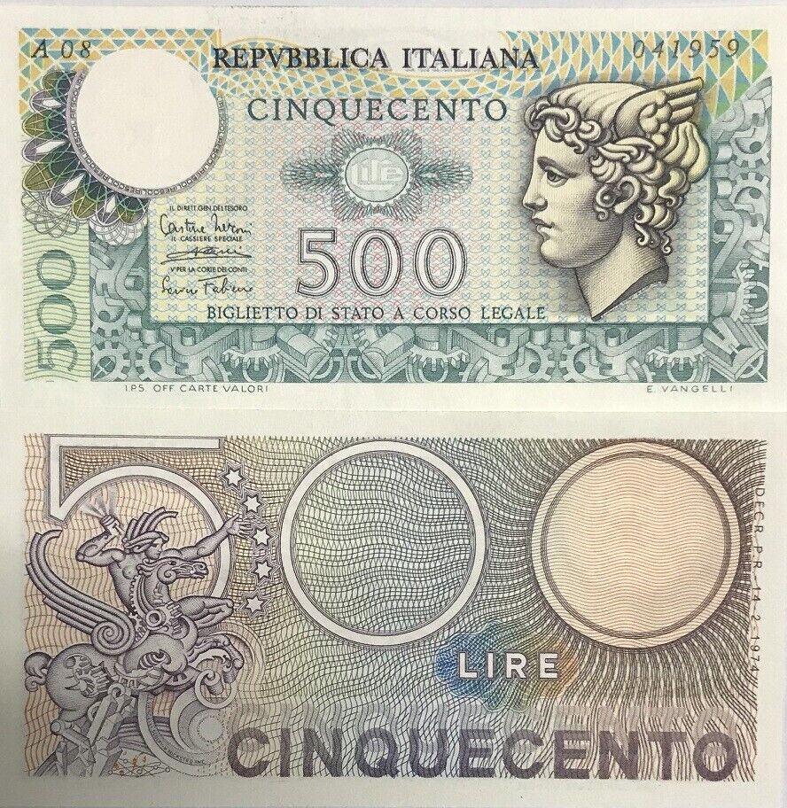 Italy 500 Lire 14-02-1974 P 94 XF