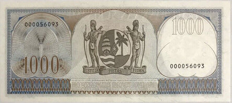 Suriname 1000 Gulden 1963 P 124 UNC