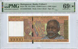 Madagascar 10000 Francs 2000 Ariary 1995 P 79 b Superb GEM UNC PMG 69 EPQ Extra