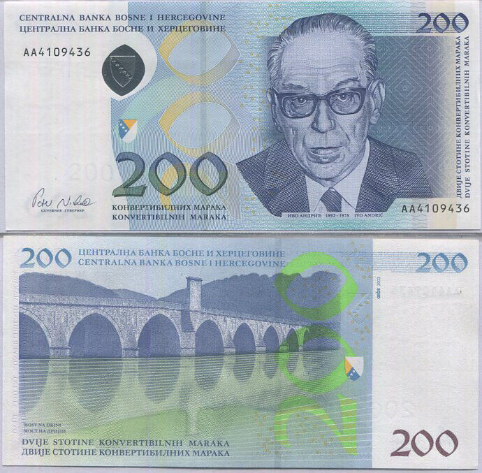 Bosnia & Herzegovina 200 Convertible Maraka 2002 P 71 UNC