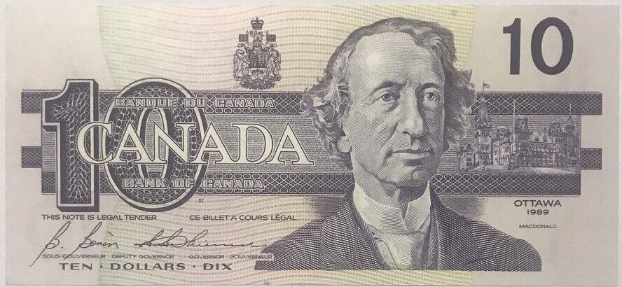 Canada 10 Dollars 1989 P 96 b AUnc