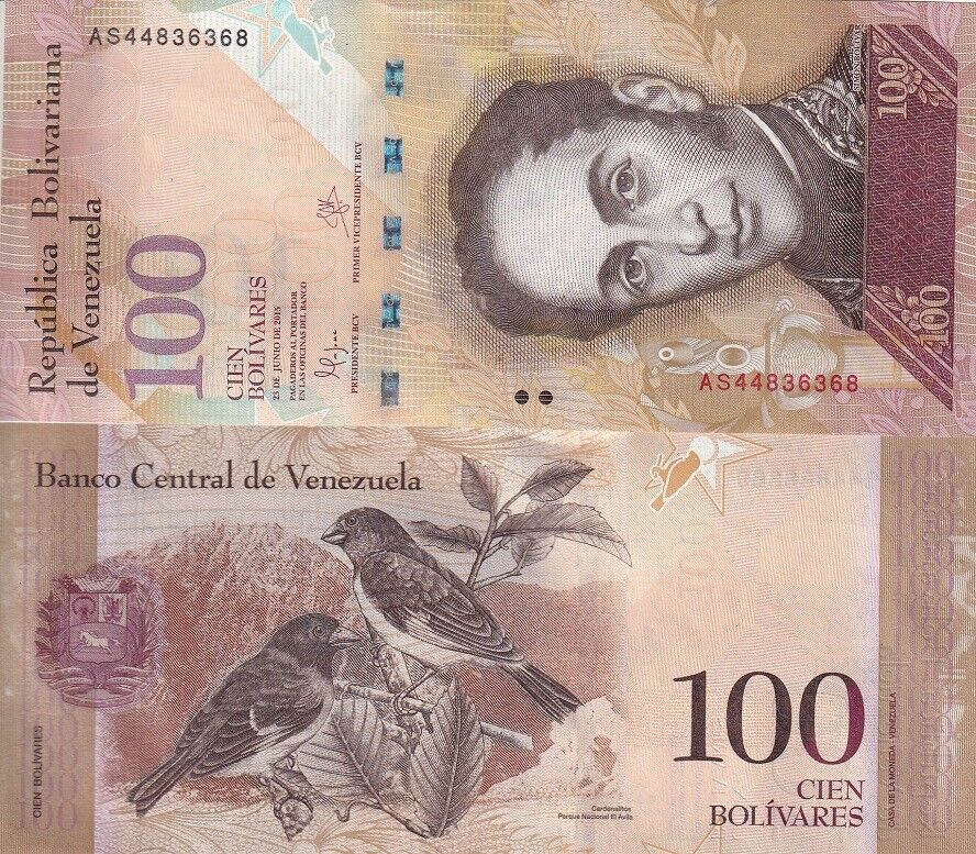 Venezuela 100 Bolivares 2015 P 93 i UNC