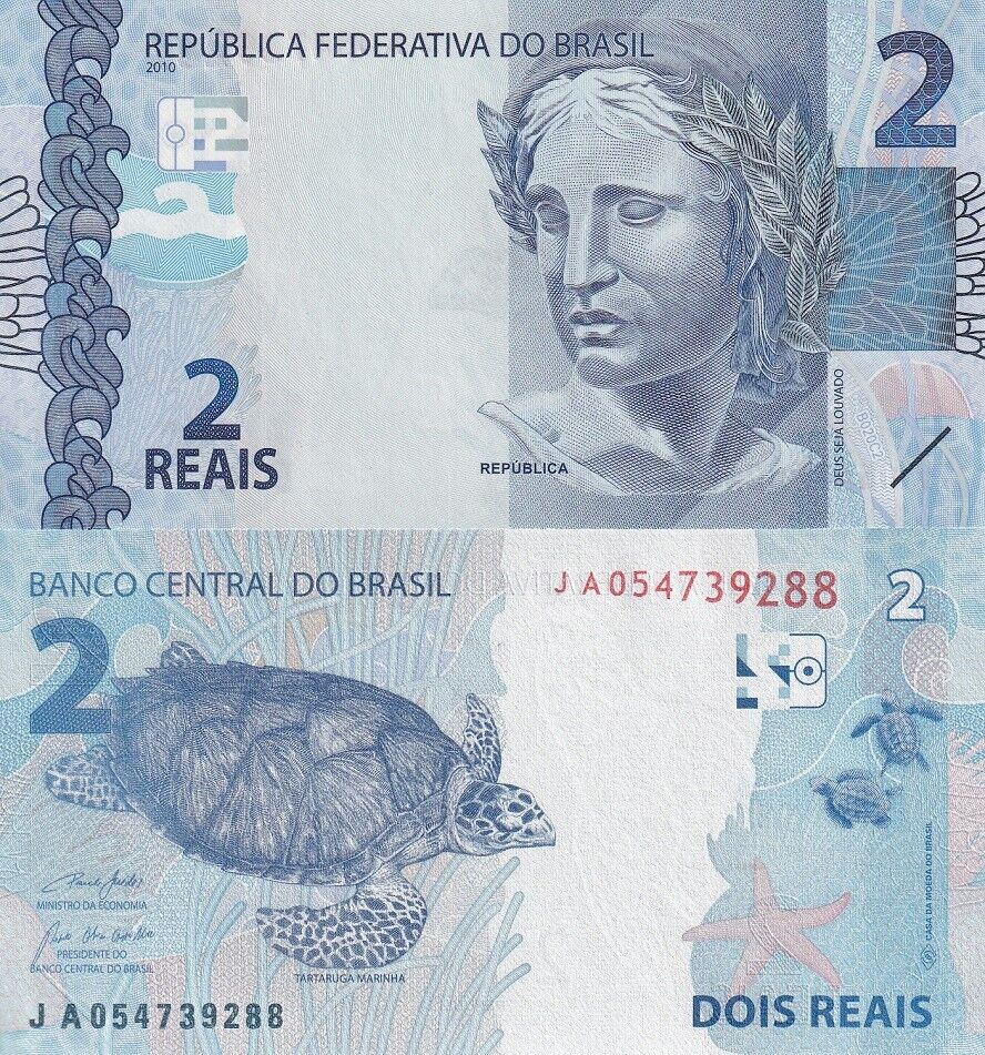 Brazil 2 Reais 2010 (2020) P 252 f UNC