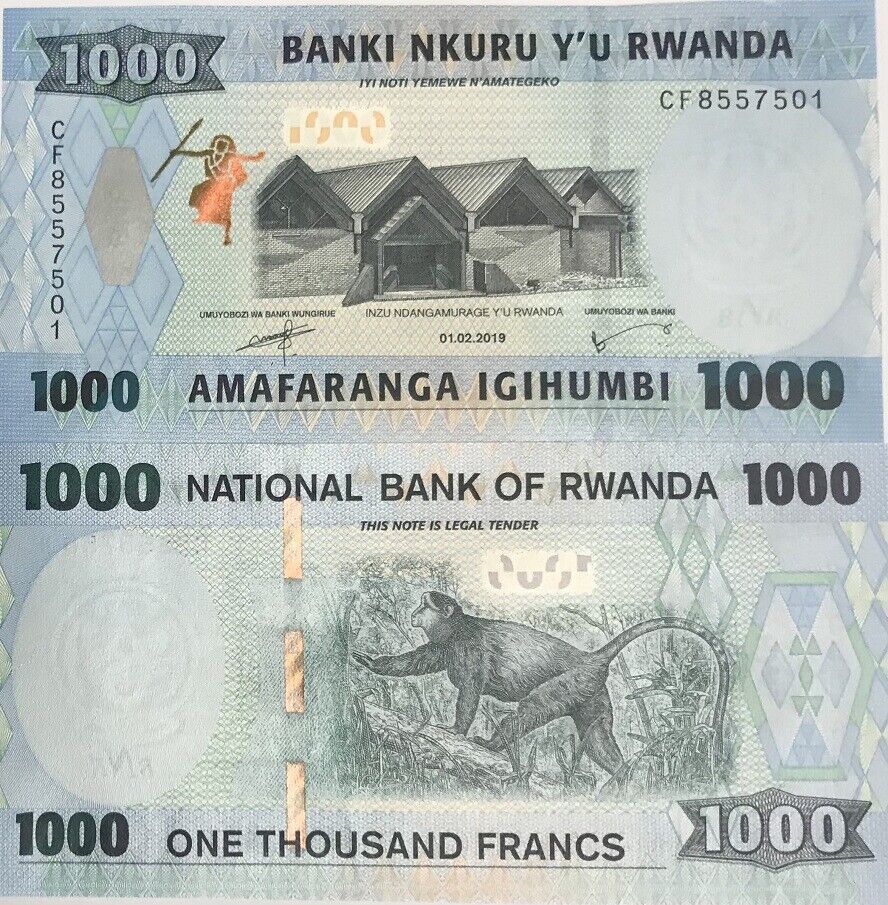 Rwanda 1000 Francs 2019 P 39 b UNC – Noteshobby