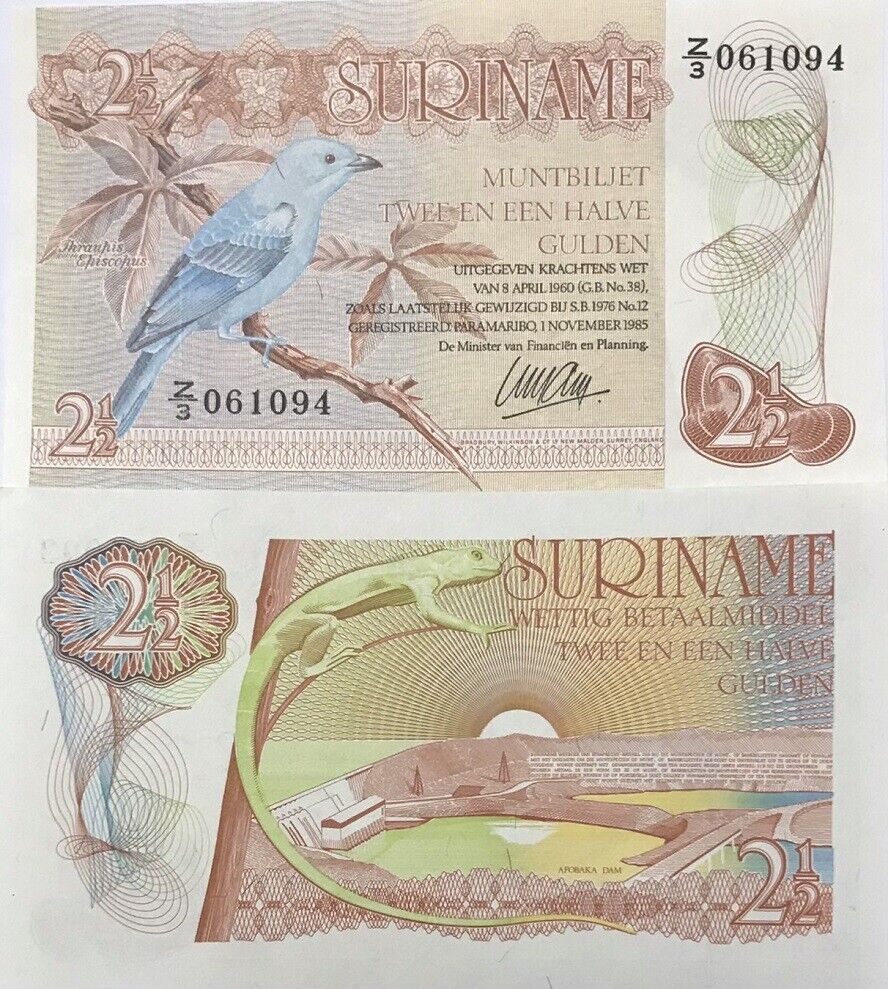 Suriname 2 1/2 Gulden 1985 Replacement Z P 119 UNC
