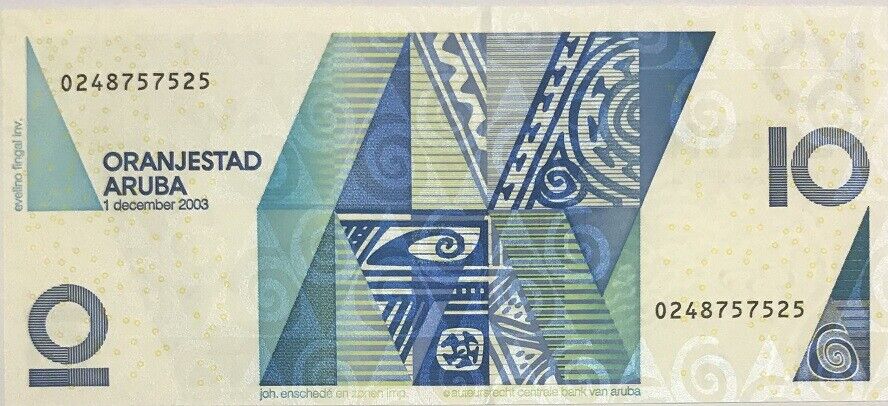 Aruba 10 Florins 2003 P 16 a AU-UNC