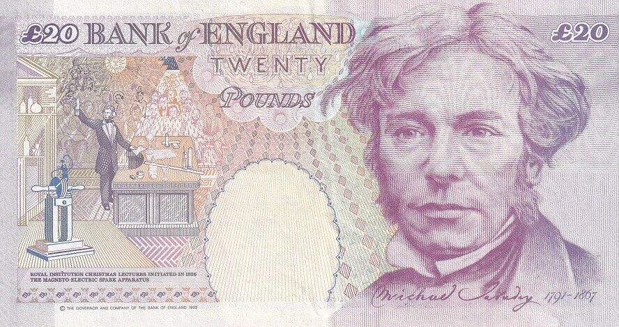 Great Britain 20 Pounds 1991 ND 1993 P 384 b AUnc