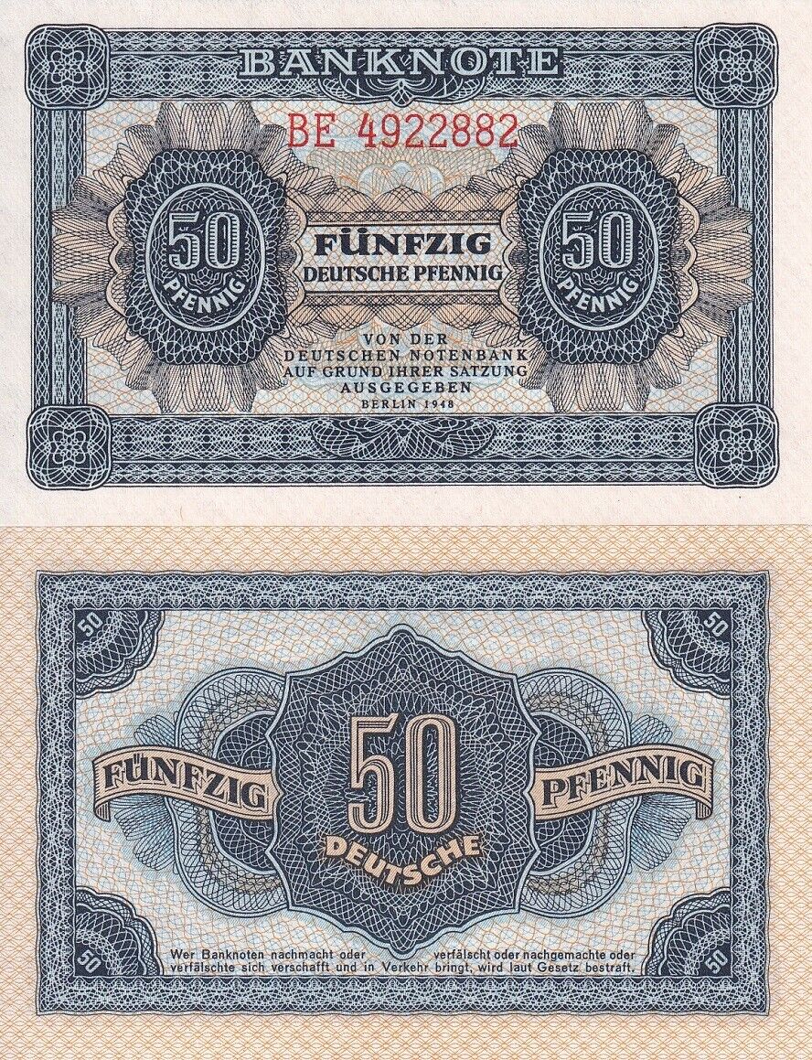 GERMANY Democratic 0.5 Pfennig 1948 P 8 b UNC