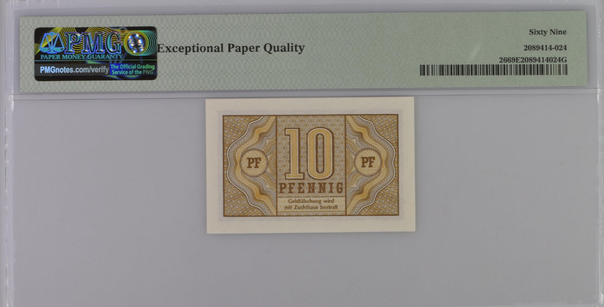 Germany Federal Republic 10 Pfennig ND 1967 P 26 Superb Gem UNC PMG 69 EPQ T