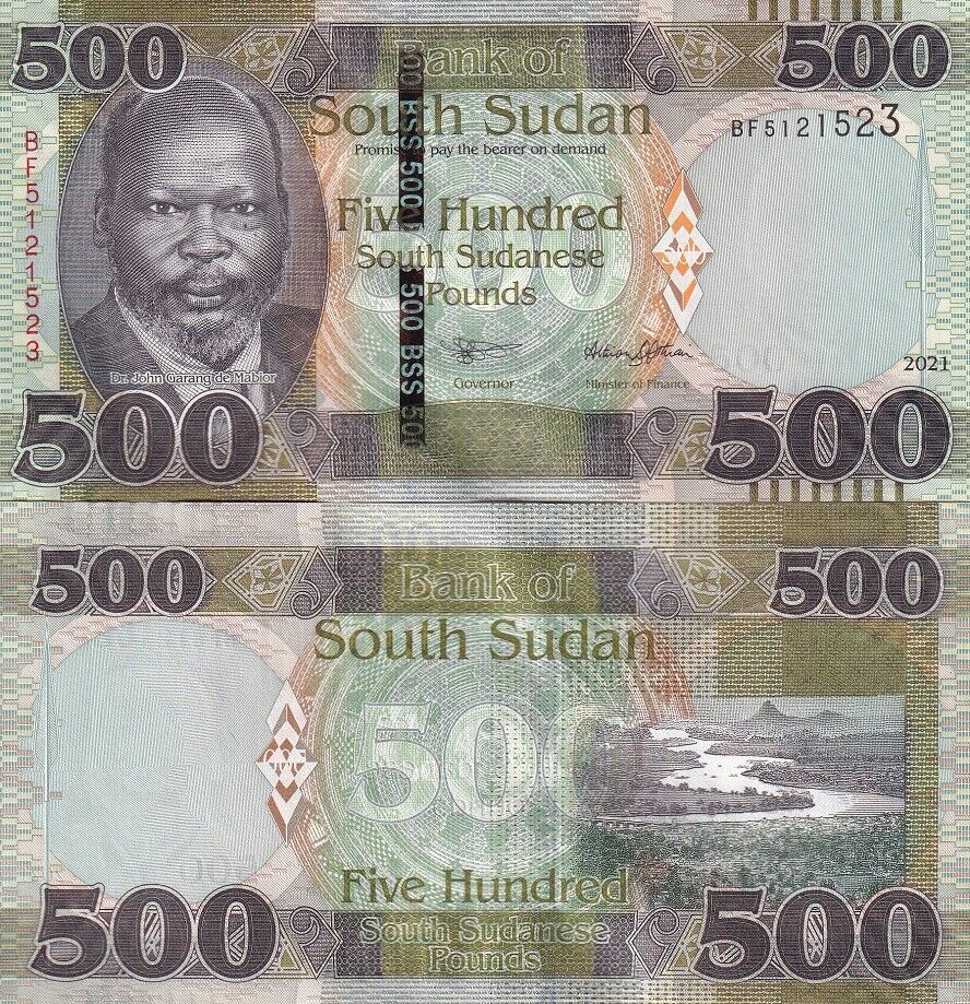 South Sudan 500 Pound 2021 P 16 New Sign AUnc