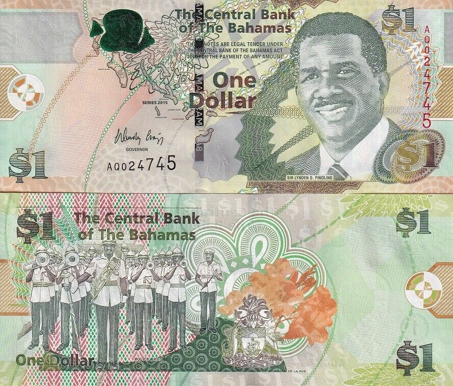 Bahamas 1 Dollar 2015 P 71A UNC