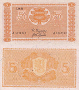Finland 5 mark 1945 P 84 UNC