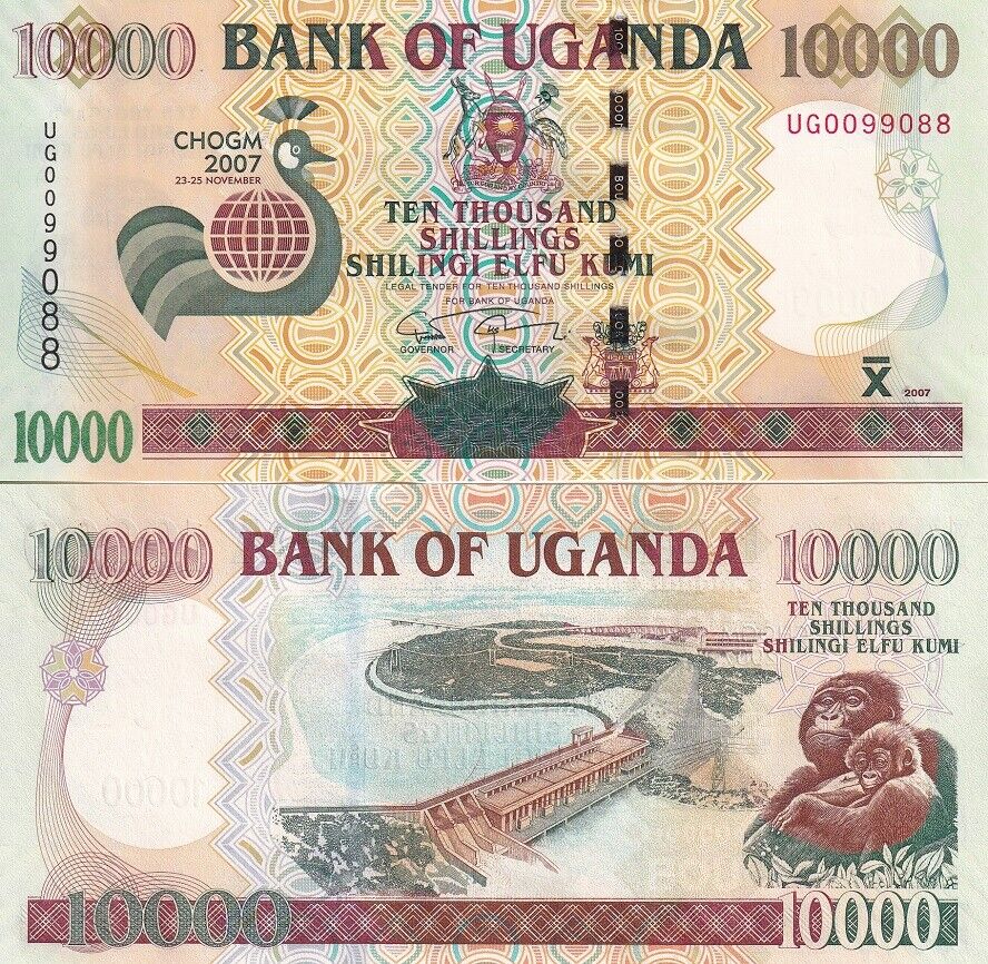 Uganda 10000 Shillings 2007 CHOGM Comm. P 48 UNC