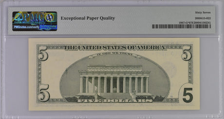 United States 5 Dollars USA 1999 P 505 G Chicago Superb GEM UNC PMG 67 EPQ