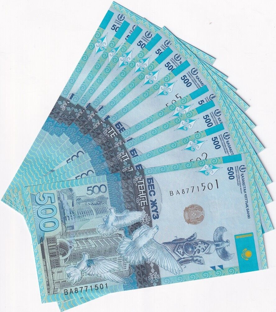 Kazakhstan 500 Tenge 2017 P A45 UNC LOT 10 PCS
