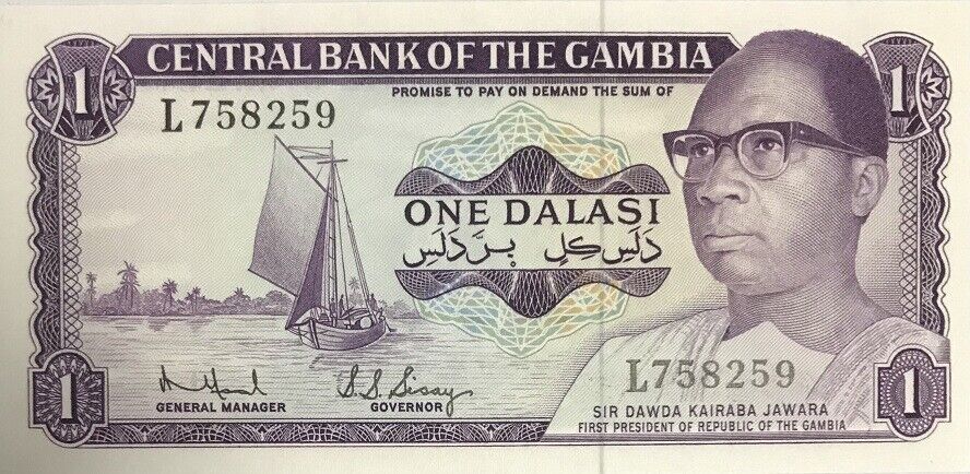 Gambia 1 Dalasi ND (1972-1986) P 4 e UNC