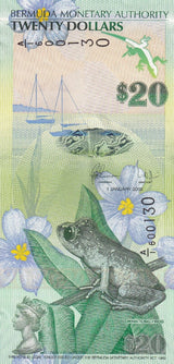 Bermuda 20 Dollars 2009 P 60 AUnc