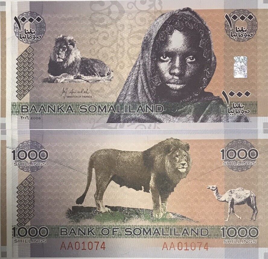 Somaliland 1000 Shillings 2006 P CS1 a UNC