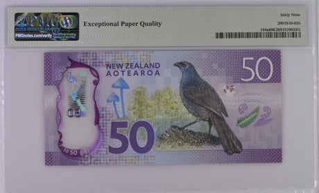 New Zealand 50 Dollars 2016 Polymer P 194 a Superb Gem UNC PMG 69 EPQ