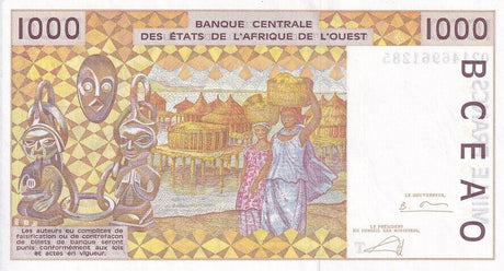 West African States Togo 1000 FRANCS 2002 P 811Tl UNC