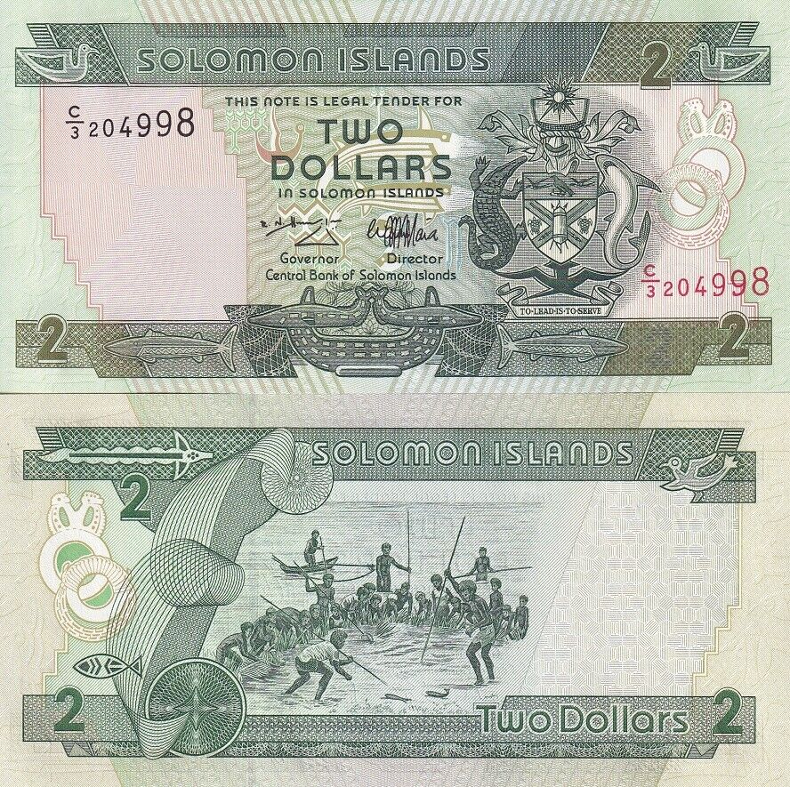Solomon Islands 2 Dollars ND 1997 P 18 UNC