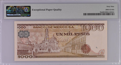 Mexico 1000 Pesos 1978 P 70 a Superb Gem UNC PMG 69 EPQ Top Pop