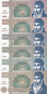 Bouvet island Set of 6 1 2 5 10 20 50 Dollars 2014 Antarctic Fantasy
