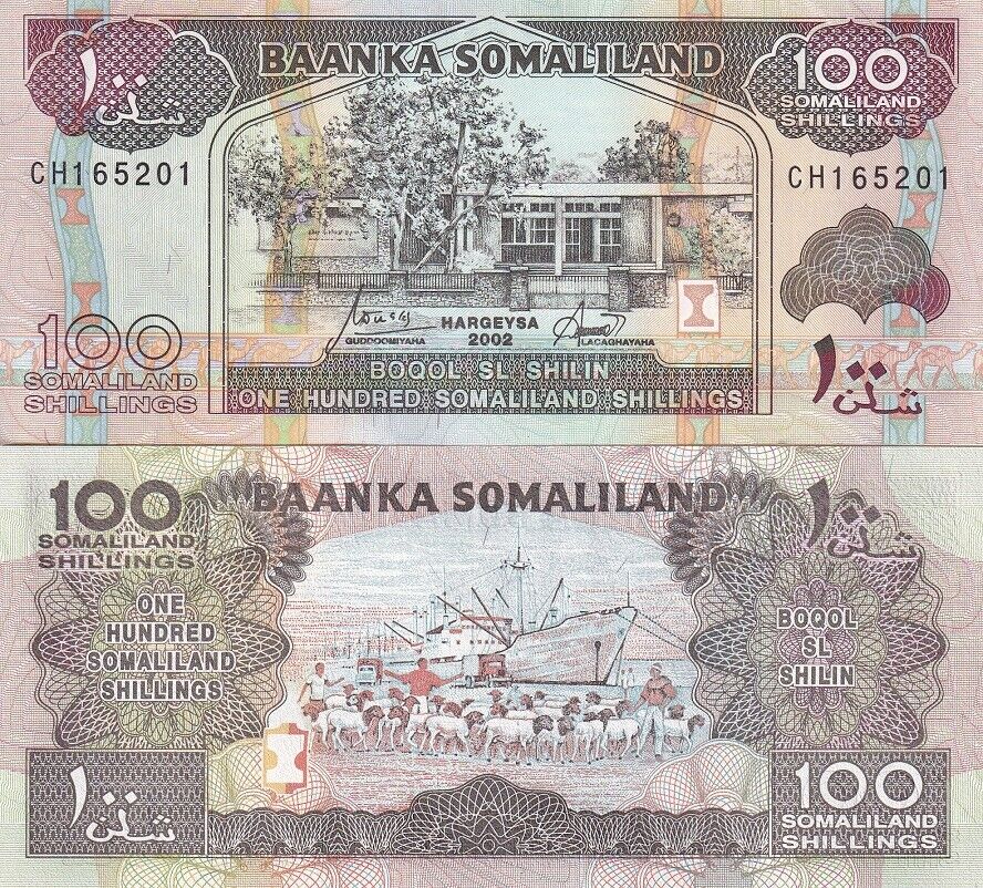 Somaliland 100 Shillings 2002 P 5 d UNC LOT 10 PCS