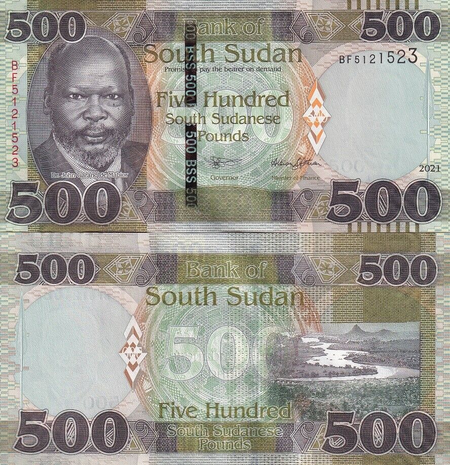 South Sudan 500 Pound 2021 P 16 New Sign UNC