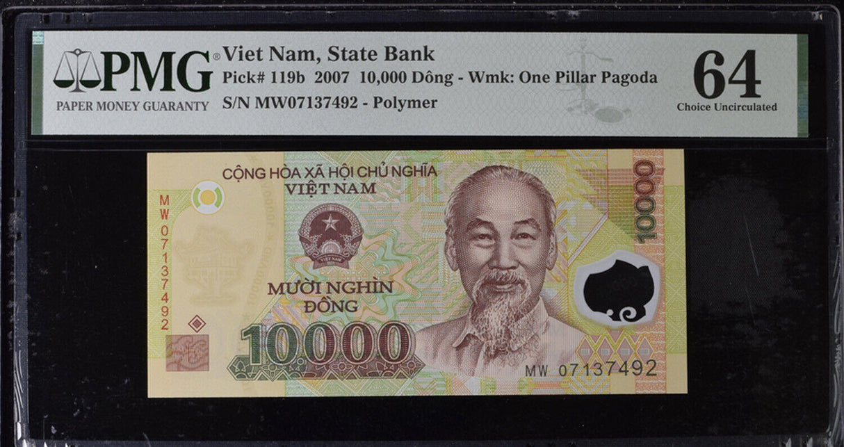 Vietnam 10000 Dong 2007 P 119 b Polymer Choice UNC PMG 64