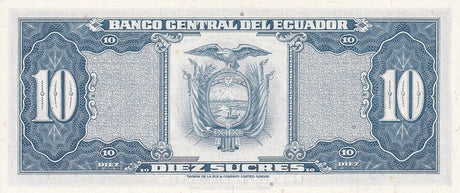 Ecuador 10 Sucres 1968 P 114 a AUnc