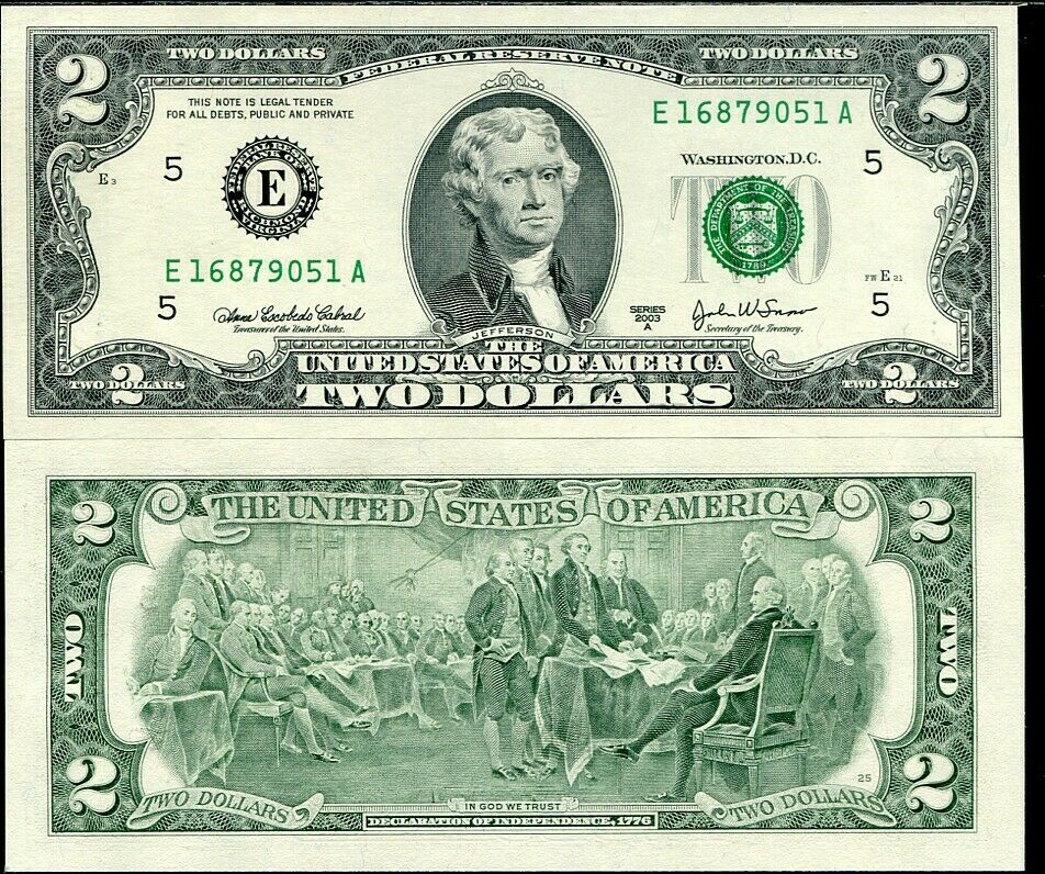 UNITED STATES 2 DOLLARS USA 2003A P 516b (RICHMOND VA) "E" UNC
