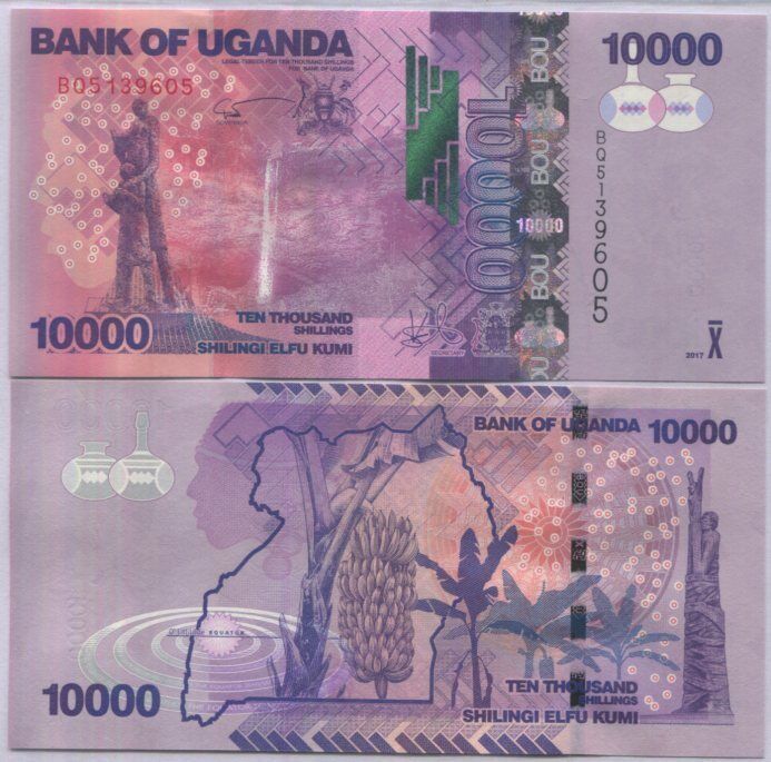 Uganda 10000 Shillings 2017 P 52 e UNC