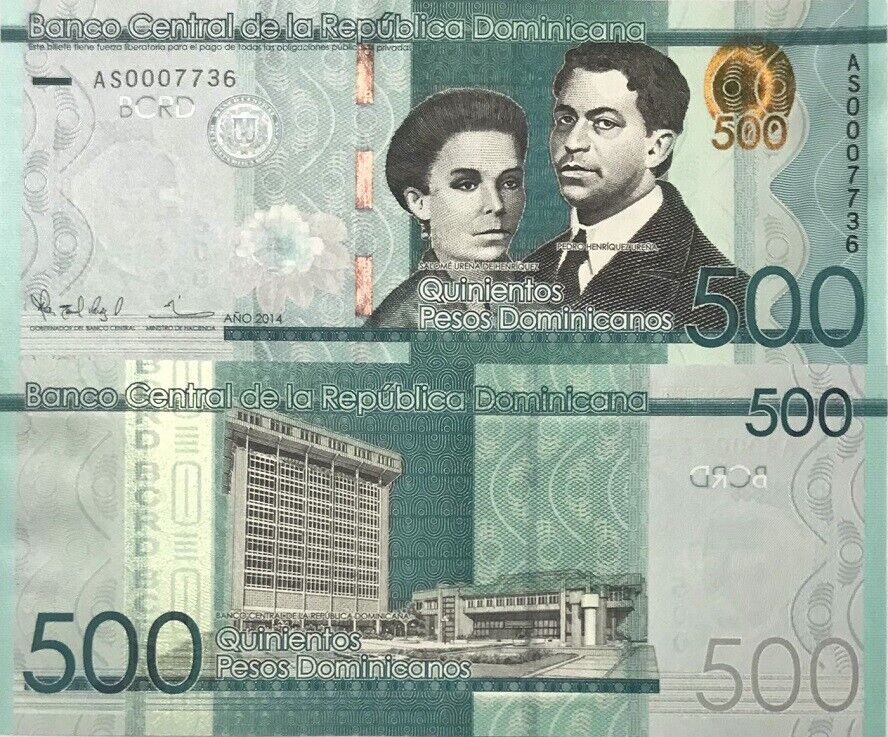 Dominican Republic 500 Pesos 2014 P 192 a UNC