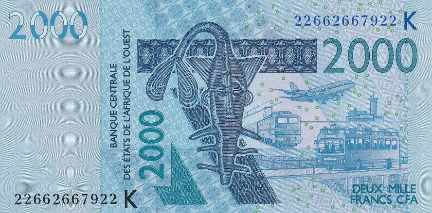 West African States Senegal 2000 Francs 2022 P 716 K UNC