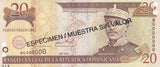 Dominican Republic 20 Pesos 2001 P 169as Specimen UNC