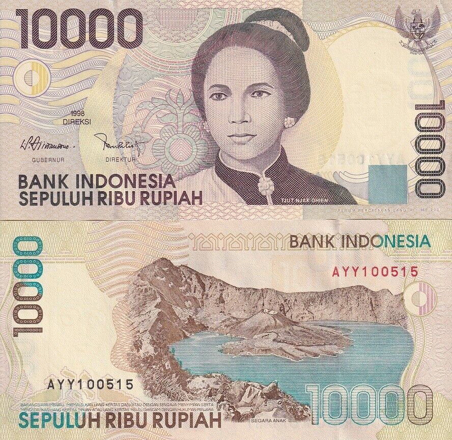 Indonesia 10000 Rupiah 1998/2001 P 137 d UNC