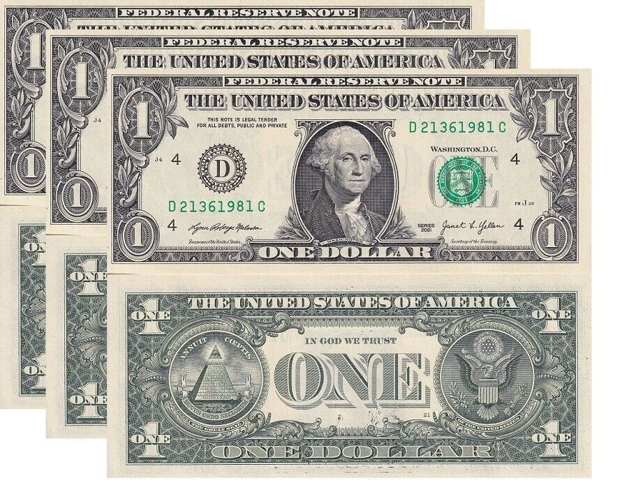 United States 1 Dollars USA 2021 P 549 Cleveland OH "D" UNC LOT 3 PCS