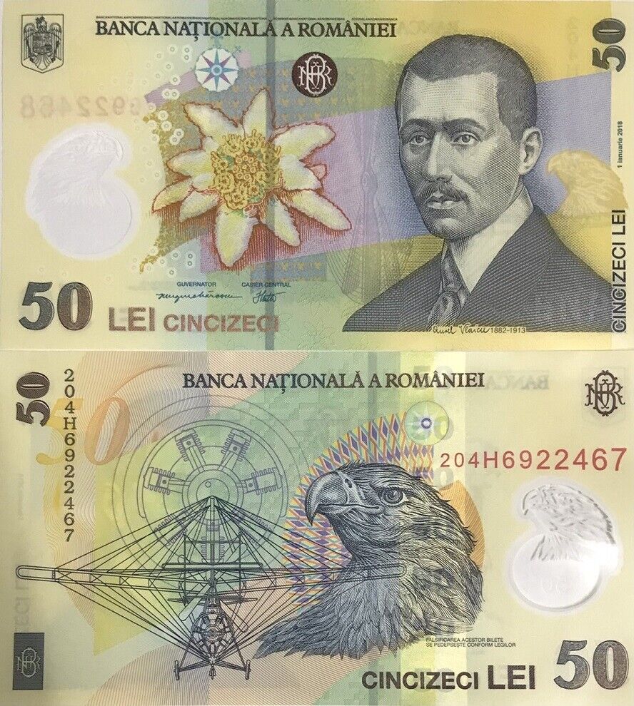 Romania 50 Lei 2018/2020 P 120 Polymer UNC