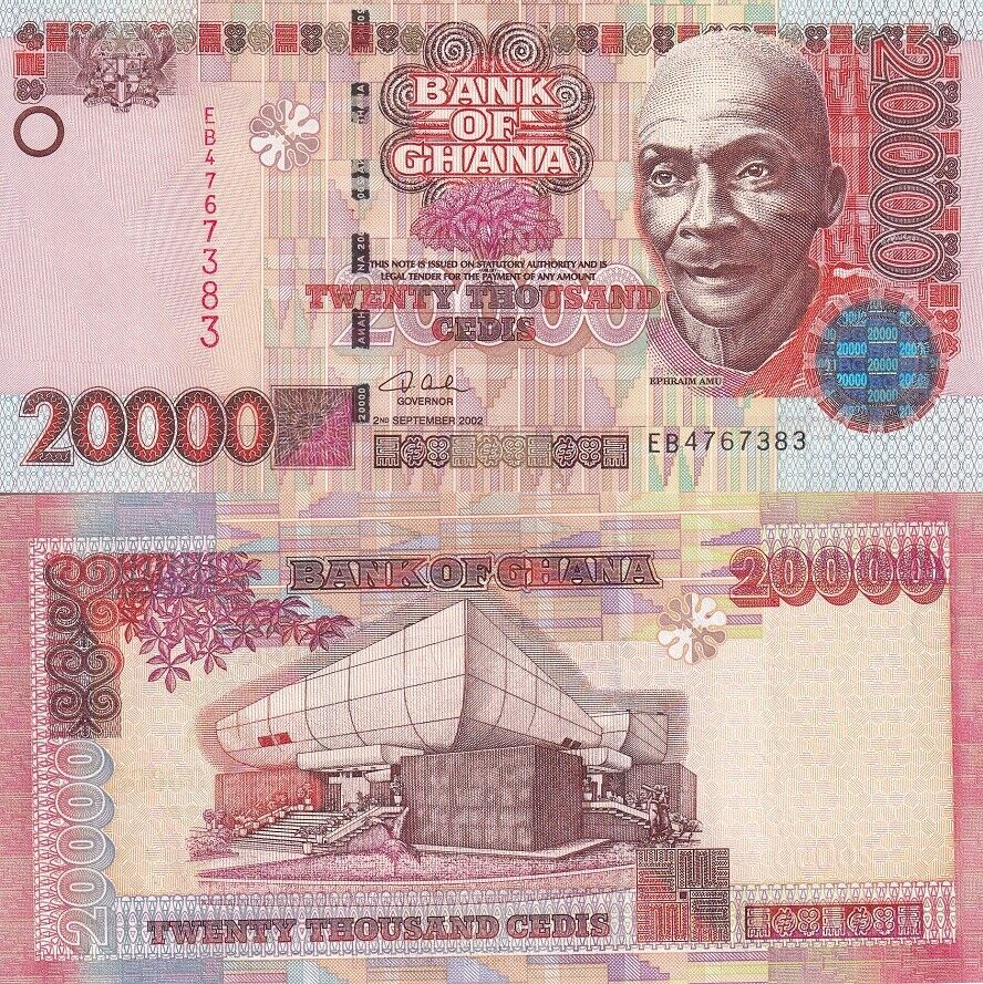 Ghana 20000 Cedis 2002 P 36 a UNC
